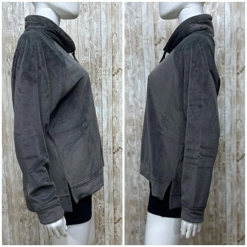 Barefoot Dreams LuxChic Grey Funnel Neck Pullover NWT [13164] - Picture 5 of 8